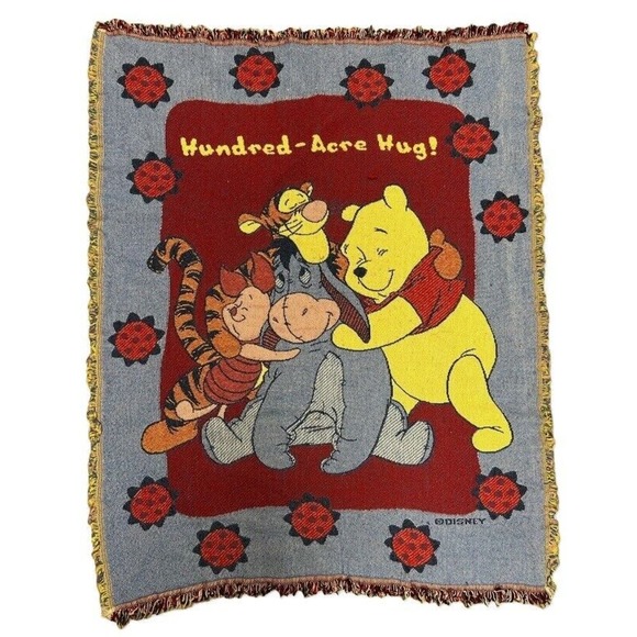 Disney Other - New Disney "Hundred - Acre Hug!" 46X60 Beacon Woven Tapestry Throw Blanket Pooh